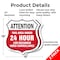 Signmission 24 Hour Surveillance Shield Sign Attenti, 18 inch X 18 inch, Plastic Sign, 2PK SHI-P-2PACK-18-353 - alternate 6