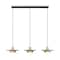 Z-Lite Ludo Matte Black + Modern Gold 3 Light Linear Chandelier 829P12-3L-MB-MGLD-LE - alternate 7