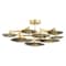 Hudson Valley Lighting Pembrooke & Ives X Griston 9 Light Semi Flush 44 In. Aged Brass PI1892609-AGB - alternate 1