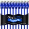 Maximm 2ft Cat6 Round LAN Patch Cable, 10PK, Blue, 10PK CAT62FT10PKBlue - alternate 1