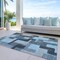 Homeroots 5' X 8' Sky Blue Denim Blue And Gray Geometric Washable Indoor Outdoor Area Rug 613236 - alternate 9