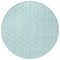Homeroots 8' Aqua And Beige Round Ogee Washable Indoor Outdoor Area Rug 601610 - alternate 8