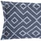 Homeroots 13" X 21" Blue And Gray Diamond Linen Throw Pillow Cover with Embroidery 608179 - alternate 5