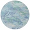 Homeroots 8' Blue And Teal Blue Round Abstract Washable Indoor Outdoor Area Rug 609836 - alternate 8