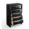 Homeroots 32" Black Solid Wood Five Drawer Standard Chest 376971 - alternate 8