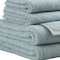 Homeroots Set of Six Sea Green Cotton Quick Dry Terry Cloth Towels, 6PK 700343 - alternate 4