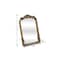 Homeroots 12" Gold Solid Solid Wood Scalloped Framed Makeup Shaving Tabletop Mirror 716308 - alternate 10