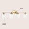 Jonathan Y Jayne 32" 4-Light Iron/Glass Cottage Rustic LED Vanity Light, Brass Gold JYL7548B - alternate 10