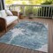 Homeroots 3' X 5' Teal Blue Navy Blue And Gray Abstract Washable Indoor Outdoor Area Rug 582962 - alternate 9