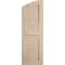 Ekena Millwork Timberthane Riverwood 2 Equal Louver w/Elliptical Top Faux Wood Shutters, 18W x 76H, 70 Low Side, PR SHULVL18X76RWPR - alternate 11