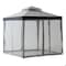 Sunjoy 8 ft x 8 ft Patio Gazebo, Modern 2-Tier Steel Frame Soft Top Gazebo with Netting - Grey & Black A101003613 - alternate 12