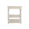 Homeroots 70in White Floral Solid Wood Solid Wood Storage Bench with Flip Top 635822 - alternate 1