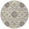 Homeroots 8' Ivory Brown And Green Round Oriental Washable Indoor Outdoor Area Rug 597694 - alternate 8