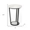 Homeroots 21" Black And White Marble Round End Table 380683 - alternate 10