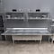 Amgood 120in. x 30in. SS Three Compartment Sink w/24in. x 24in. x 14in. Bowls and Dual 24in. Drainboards SINK S3C-242414-24LR-NF-Z - alternate 9