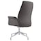 Leisuremod Summit Office Chair in Faux Leather and Aluminum Frame with Adjustable Height and Swivel, Grey SGO21GRL - alternate 4