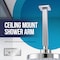 Supplygiant 10 in Straight Ceiling Mount Shower Arm, Flange, Square Arm for Rain Showerhead, Chrome Finish 74-TB32DT-D - alternate 8