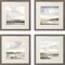 Homeroots Set Of Four Watercolor Ocean Landscapes Framed Print Wall Art, 4PK 474057 - alternate 1