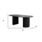 Homeroots 86" Black Wood Double Pedestal Base Oval Dining Table 720672 - alternate 5