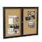 Ghent 2 Door Enclosed Natural Cork Bulletin Board, Bronze Aluminum Frame, 3'H x 5'W PB23660K - alternate 4