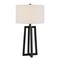 Homeroots 24" Black Metal Table Lamp With White Drum Shade 524508 - alternate 9
