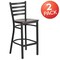 Flash Furniture Black Ladder Stool-Wal Seat, PK2 2-XU-DG697BLAD-BAR-WALW-GG - alternate 10