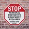 Signmission Stop Personal Protective Equipment, 10 inch X 10 inch, Aluminum Metal Signs, 2PK OC-A-2PACK-10-122 - alternate 5