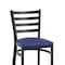 Flash Furniture HERCULES Black Ladder Back Metal Restaurant Barstool - Blue Vinyl Seat XU-DG697BLAD-BAR-BLV-GG - alternate 10