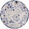 Homeroots 8' Blue And Gray Round Floral Indoor Outdoor Area Rug 546667 - alternate 1