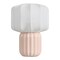 Jonathan Y Leola 10 in. Modern Contemporary Ceramic Fluted Mini w/Ribbed Cocoon Pumpkin Shade LED Table Lamp, Li JYL4202B - alternate 9