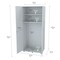 Homeroots White Finish Wood Wardrobe with Two Doors 249836 - alternate 5