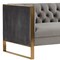 Homeroots 75" Gray Velvet Sofa With Gold Legs 488841 - alternate 4