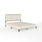 Martha Stewart Jett Queen Size Solid Wood Platform Bed w/Upholstered Base/Inset Paneled Headboard, Dark Brwn/Beige MG-0900271F-Q-DKBRN-BG-MS - alternate 10