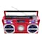 Studebaker 80's Retro Street Bluetooth Boombox with FM Radio, CD Player, 10W RMS Power.  Red SB2145R - alternate 2