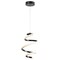 Jonathan Y Whirl 11" 1-Light Modern Minimalist Metal Helix Swirl Abstract Integrated LED Pendant, Black JYL1704B - alternate 1