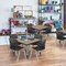 Regency Square Kee Adjustable Classroom Table W/ 4 Andy Stack Chairs, 36 in W, 30 in L, Noble Oak TB3636NOAPGY45BK - alternate 7