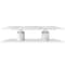 Homeroots 180" White Marble Double Pedestal Base Dining Table 488518 - alternate 1