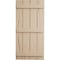Ekena Millwork Rustic Four Board Joined Board-n-Batten Hand Hewn Faux Wood Shutters, 22W x 60H, PR SHUBJS22X60HHPR - alternate 19