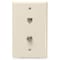 Leviton Light Almond, High Impact Plastic, 1 6-Position 4-Conductor RJ11 Jack, 1 40259-T - alternate 1