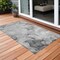 Homeroots 2' X 3' Gray Abstract Washable Non Skid Indoor Outdoor Area Rug 559496 - alternate 1