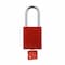 Brady Padlock Alum RED 1.5in Steel KeyCode9 SDAL-RED-38ST-009 - alternate 4