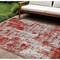 Homeroots 8' X 10' Red Gray And Ivory Abstract Washable Indoor Outdoor Area Rug 597995 - alternate 1