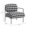 Homeroots 29" Black And White And Black Upholstered Houndstooth Arm Chair 572294 - alternate 6