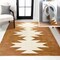 Jonathan Y Chayton Minimalist Geometric Non-Slip Machine-Washable Terracotta/Cream 4 ft. x 6 ft. Area Rug WSH110A-4 - alternate 1