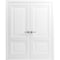 Sartodoors Solid French Double Doors 64 x 96in, Lucia 8831 White Silk, Wood Solid Panel Frame Trims LUCIA8831DD-WS-6496 - alternate 10