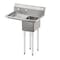 Koolmore 1 Compartment Stainless Steel NSF Commercial Kitchen Prep & Utility Sink with Drainboard SA121610-16L3 - alternate 10