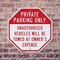 Signmission Private Parking Only Unauthorized V, 10 Inch X 10 Inch, Aluminum Metal Signs OC-A-10-173 - alternate 6