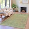 Homeroots 9' X 12' Green And Ivory Abstract Washable Indoor Outdoor Area Rug 631099 - alternate 7
