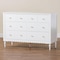 Baxton Studio Roni Modern White Wood 7-Drawer Dresser with Scalloped Edges 256-14085-ZORO - alternate 10