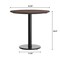Flash Furniture 31.25" RND Tabletop, Seamless Surface Technology, Dark Brown with 18" Black Round Table Height Base ST-RD31-WBR-TR18-GG - alternate 9